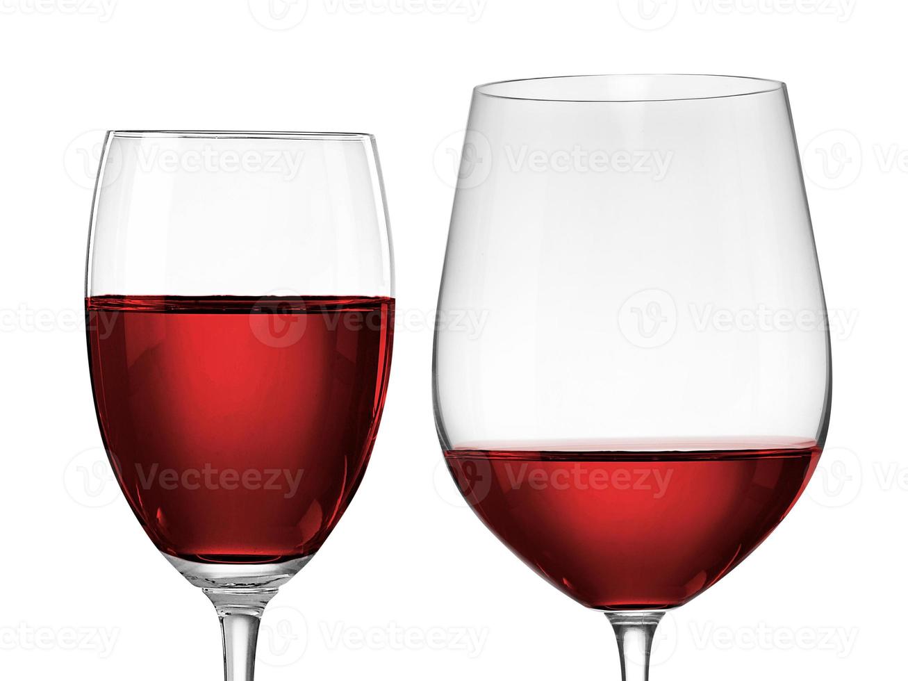 Red wine in a glass isolated on white background photo