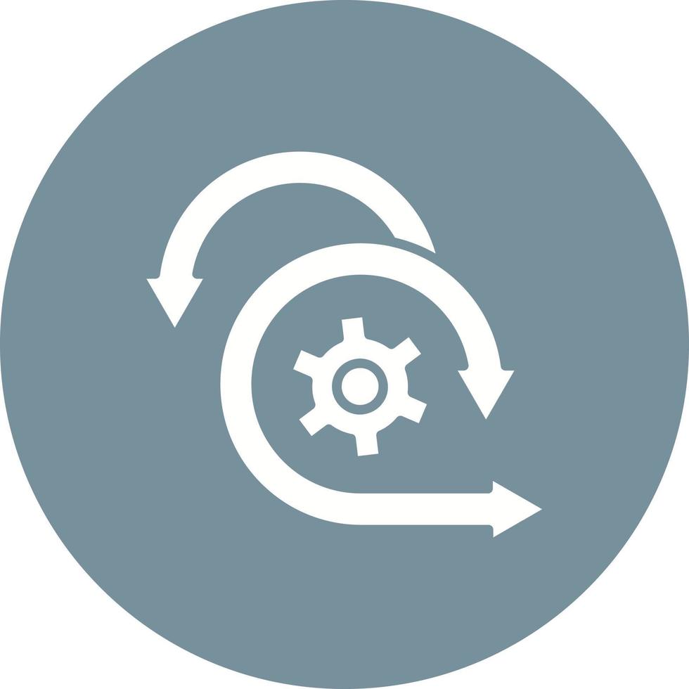Scrum Glyph Circle Background Icon vector