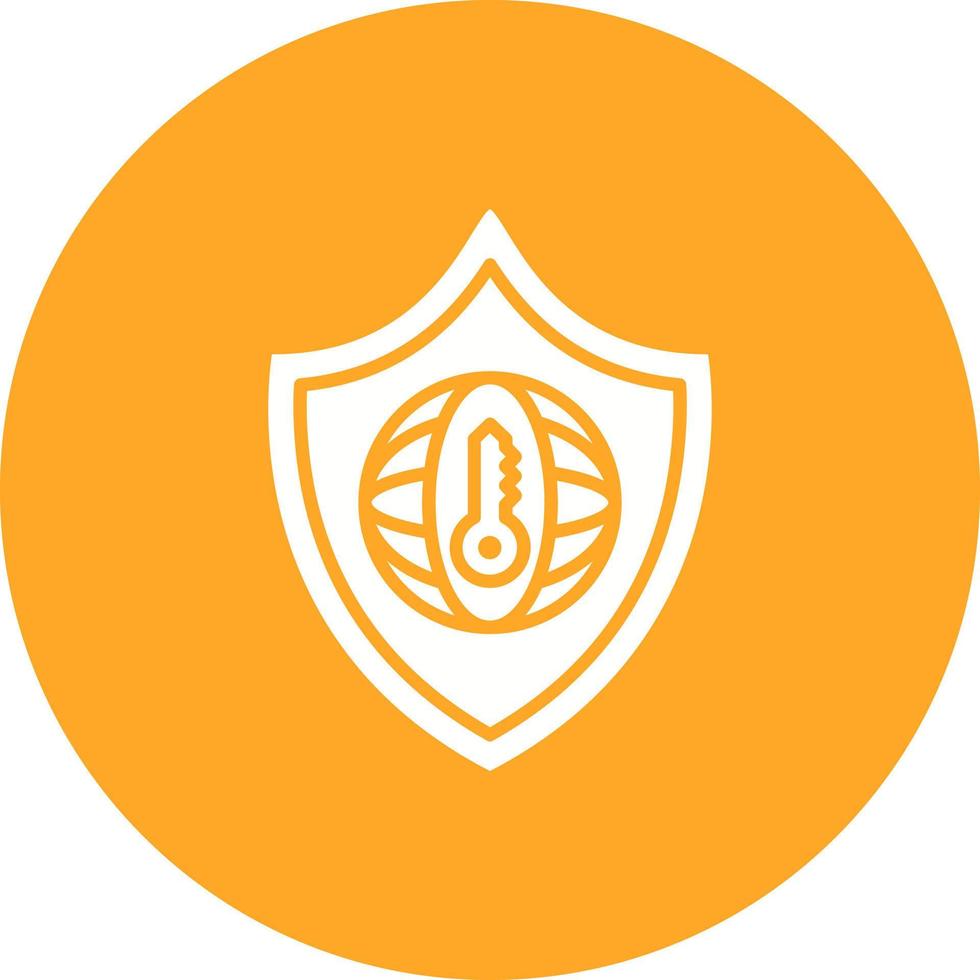 VPN Glyph Circle Background Icon vector