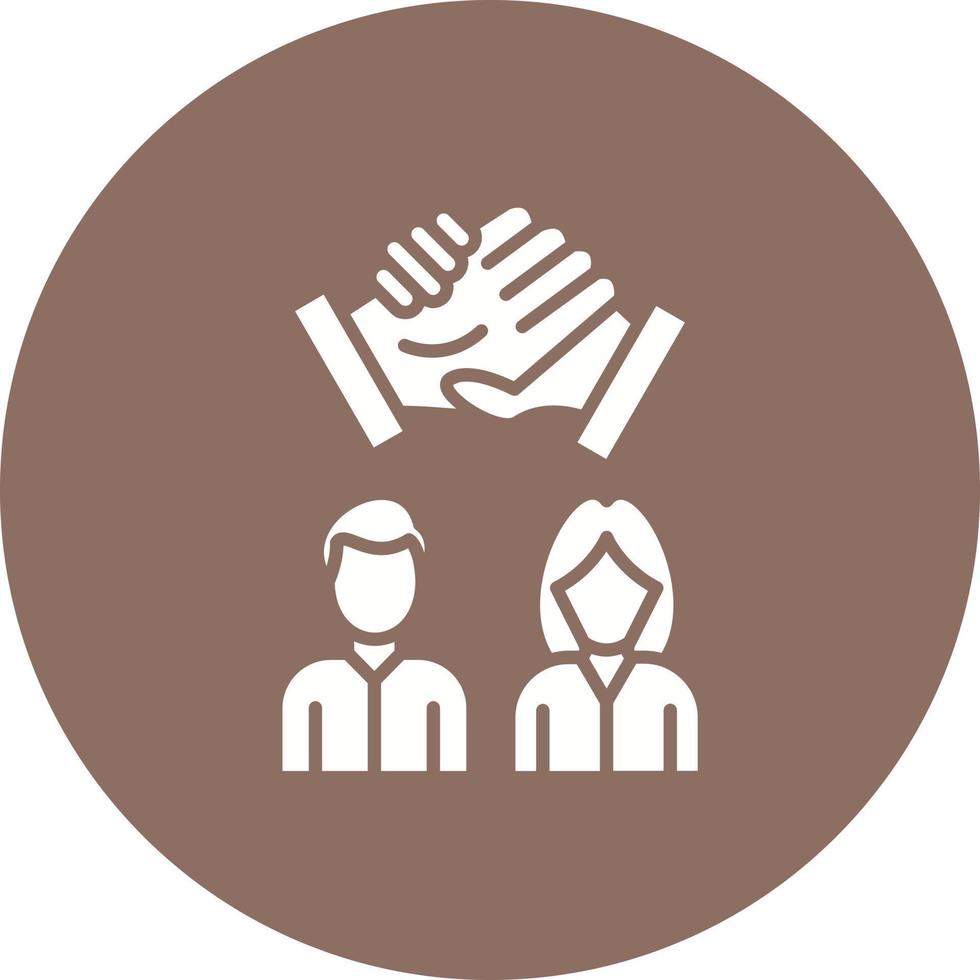Team Collaboration Glyph Circle Background Icon vector