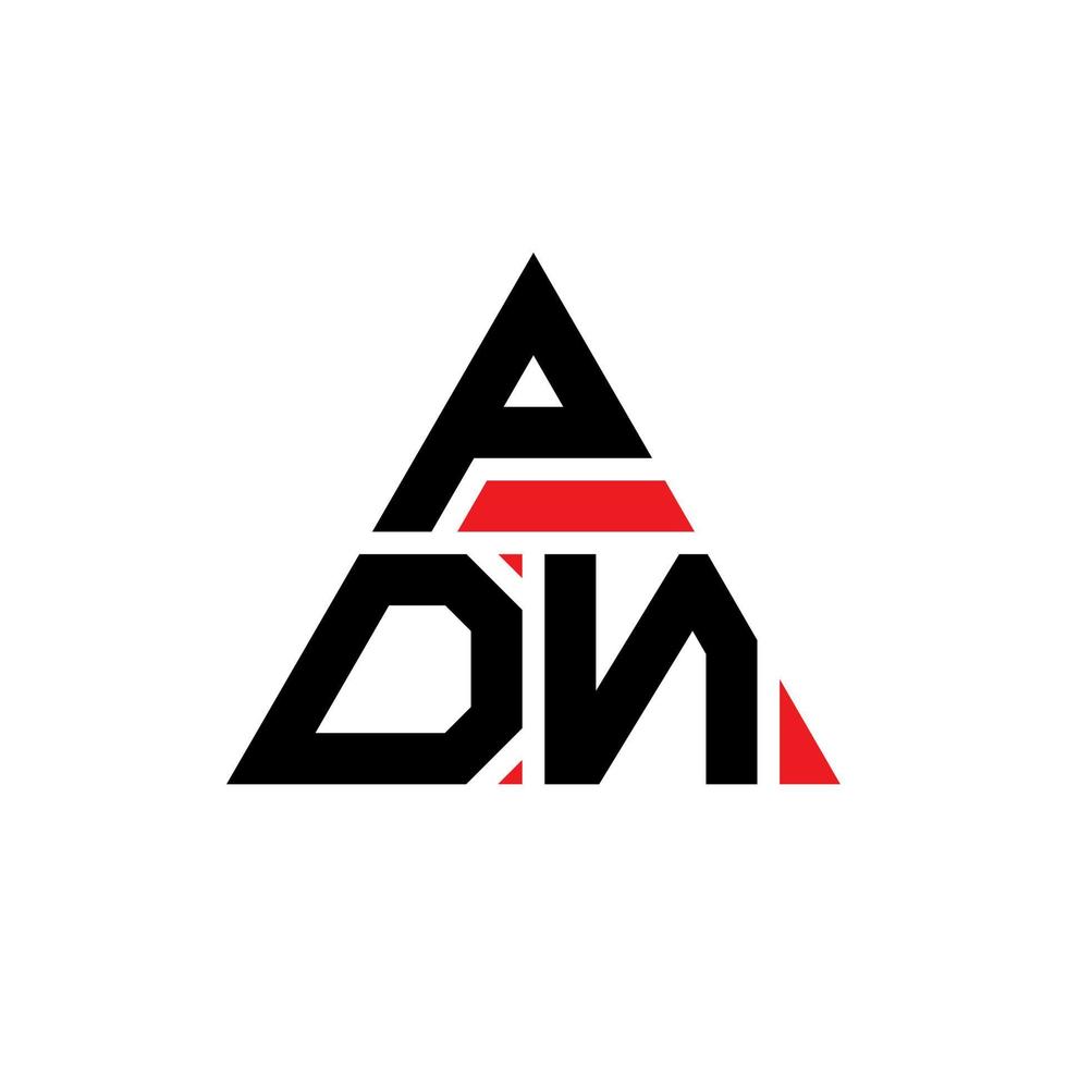 diseño de logotipo de letra de triángulo pdn con forma de triángulo. monograma de diseño de logotipo de triángulo pdn. plantilla de logotipo de vector de triángulo pdn con color rojo. logotipo triangular pdn logotipo simple, elegante y lujoso.