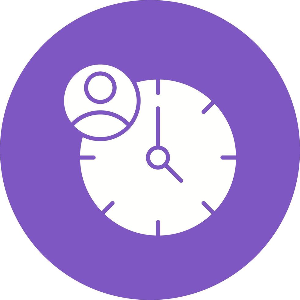 Time Management Glyph Circle Background Icon vector