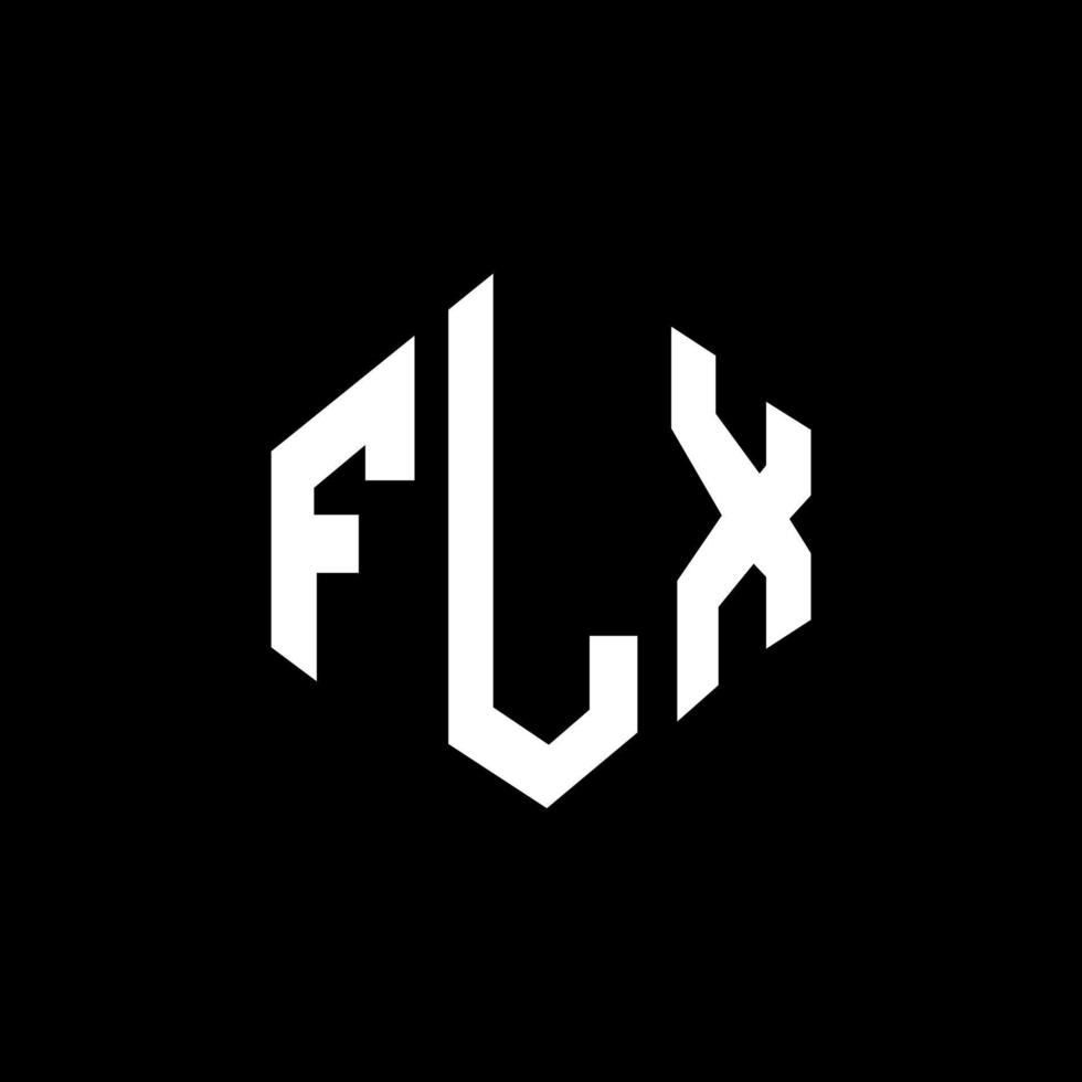 diseño de logotipo de letra flx con forma de polígono. flx polígono y diseño de logotipo en forma de cubo. flx hexágono vector logo plantilla colores blanco y negro. monograma flx, logotipo empresarial y inmobiliario.