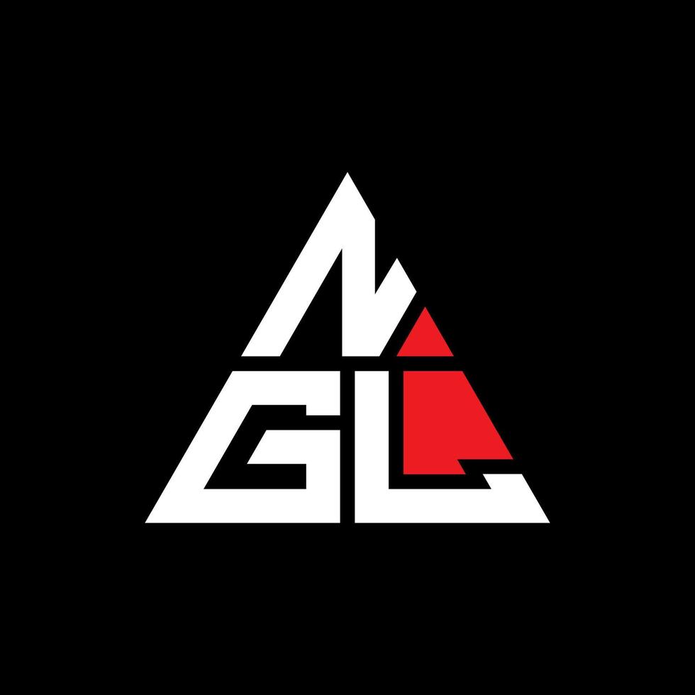 NGL triangle letter logo design with triangle shape. NGL triangle logo