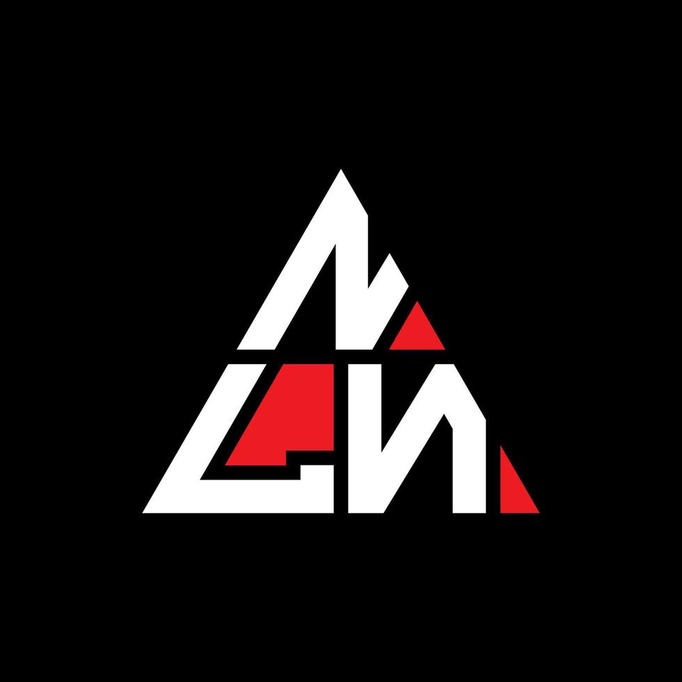 NLN triangle letter logo design with triangle shape. NLN triangle logo design monogram. NLN triangle vector logo template with red color. NLN triangular logo Simple, Elegant, and Luxurious Logo.