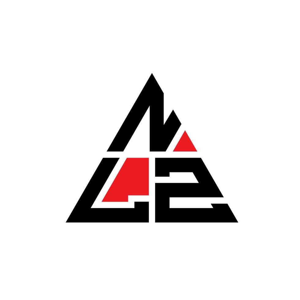 diseño de logotipo de letra triangular nlz con forma de triángulo. monograma de diseño de logotipo de triángulo nlz. plantilla de logotipo de vector de triángulo nlz con color rojo. logotipo triangular nlz logotipo simple, elegante y lujoso.