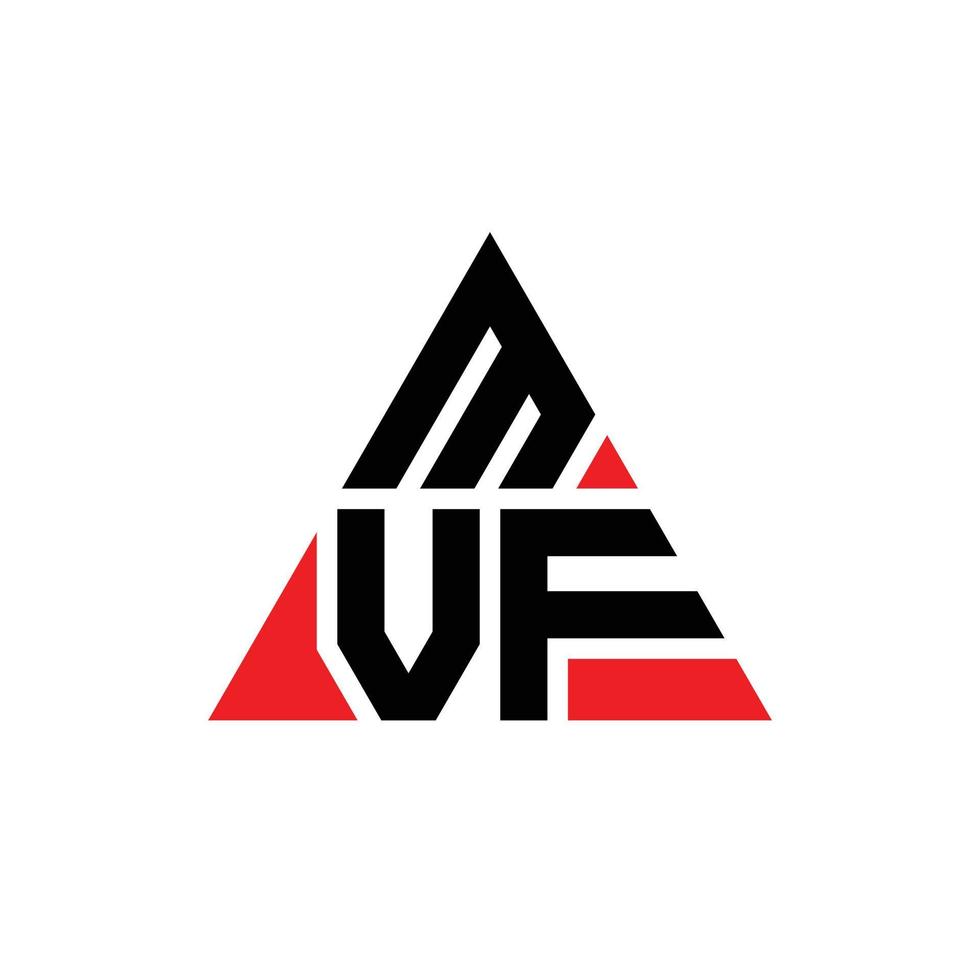 MVF triangle letter logo design with triangle shape. MVF triangle logo
