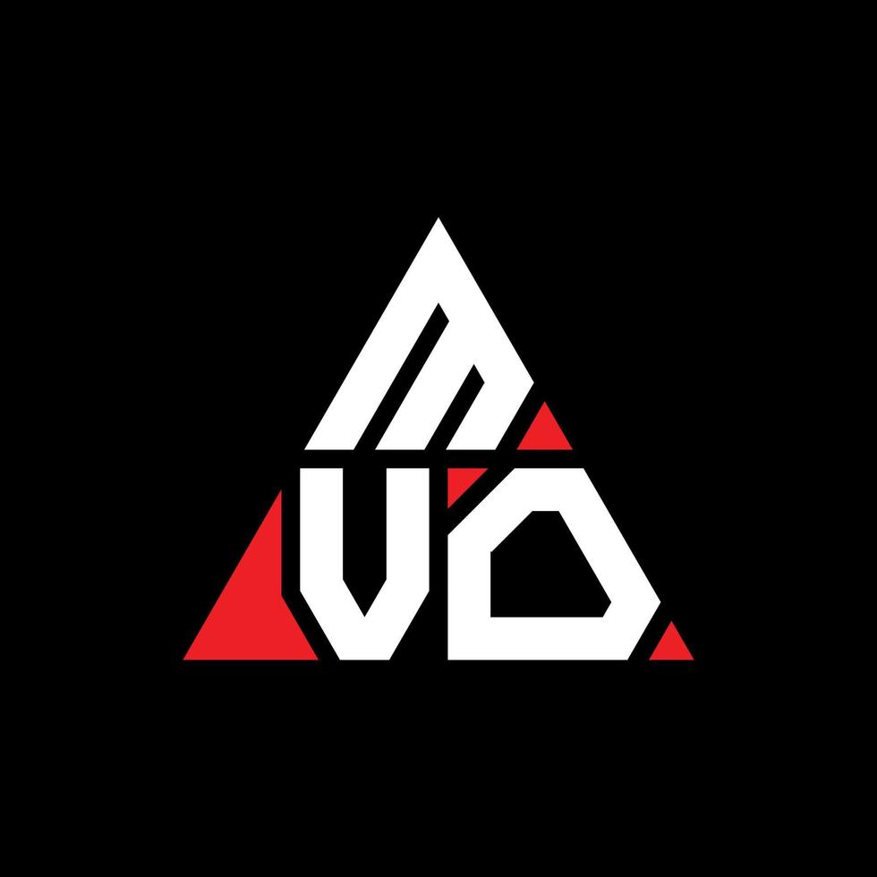 diseño de logotipo de letra triangular mvo con forma de triángulo. monograma de diseño de logotipo de triángulo mvo. plantilla de logotipo de vector de triángulo mvo con color rojo. logotipo triangular mvo logotipo simple, elegante y lujoso.