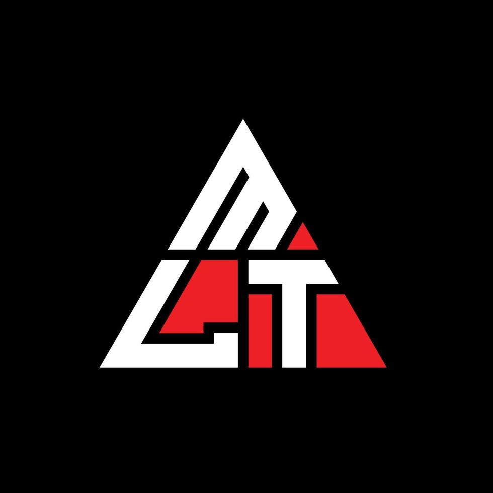 diseño de logotipo de letra triangular mlt con forma de triángulo. monograma de diseño de logotipo de triángulo mlt. plantilla de logotipo de vector de triángulo mlt con color rojo. logotipo triangular mlt logotipo simple, elegante y lujoso.