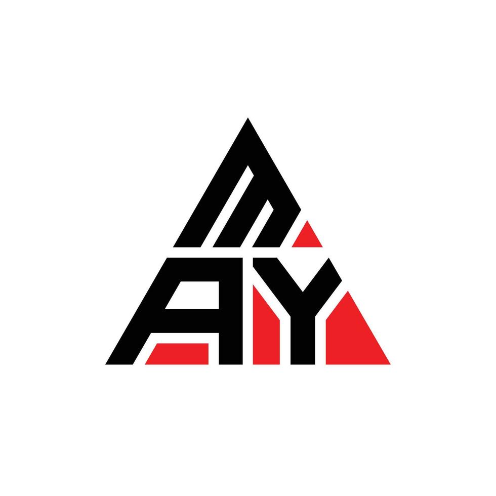 MAY triangle letter logo design with triangle shape. MAY triangle logo design monogram. MAY triangle vector logo template with red color. MAY triangular logo Simple, Elegant, and Luxurious Logo.