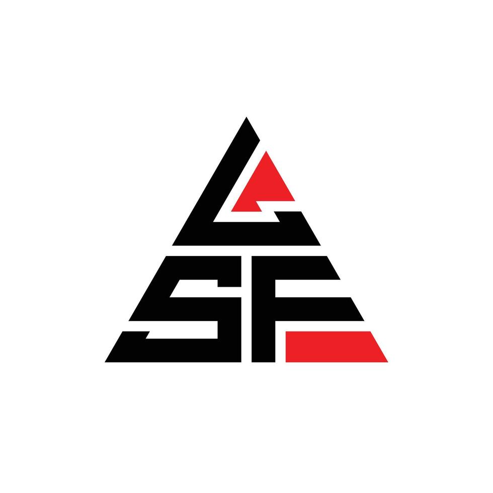 Diseño de logotipo de letra triangular lsf con forma de triángulo. Monograma de diseño de logotipo de triángulo lsf. Plantilla de logotipo de vector de triángulo lsf con color rojo. logotipo triangular lsf logotipo simple, elegante y lujoso.