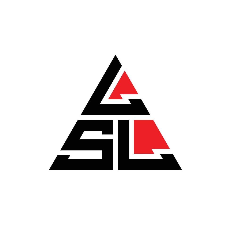 Diseño de logotipo de letra triangular lsl con forma de triángulo. Monograma de diseño de logotipo de triángulo lsl. plantilla de logotipo de vector de triángulo lsl con color rojo. logotipo triangular lsl logotipo simple, elegante y lujoso.