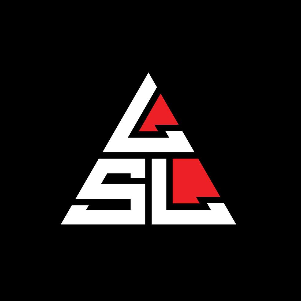LSL triangle letter logo design with triangle shape. LSL triangle logo design monogram. LSL triangle vector logo template with red color. LSL triangular logo Simple, Elegant, and Luxurious Logo.