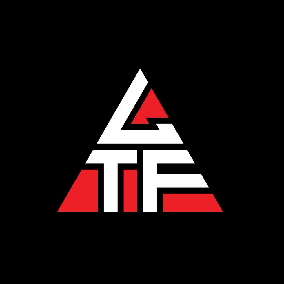 LTF triangle letter logo design with triangle shape. LTF triangle logo design monogram. LTF triangle vector logo template with red color. LTF triangular logo Simple, Elegant, and Luxurious Logo.