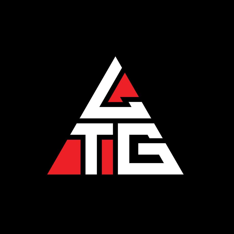 LTG triangle letter logo design with triangle shape. LTG triangle logo design monogram. LTG triangle vector logo template with red color. LTG triangular logo Simple, Elegant, and Luxurious Logo.