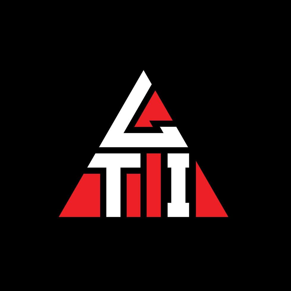 LTI triangle letter logo design with triangle shape. LTI triangle logo design monogram. LTI triangle vector logo template with red color. LTI triangular logo Simple, Elegant, and Luxurious Logo.