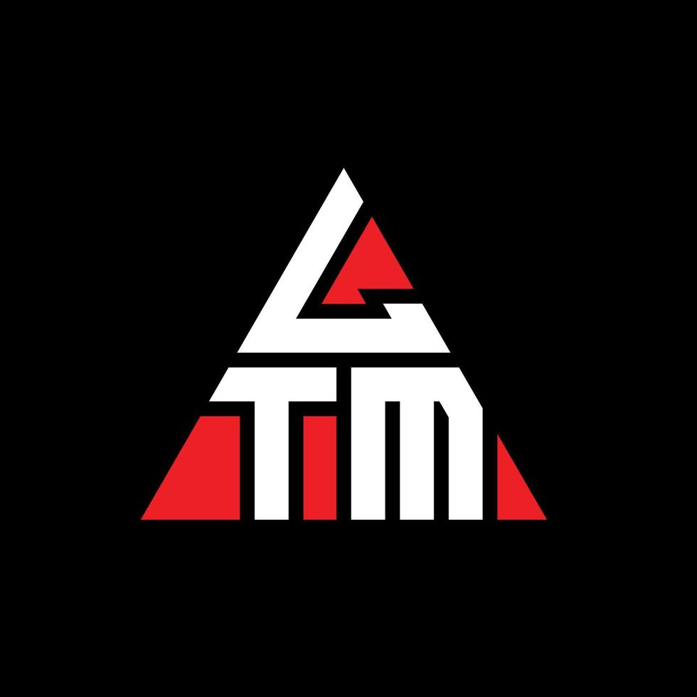 LTM triangle letter logo design with triangle shape. LTM triangle logo design monogram. LTM triangle vector logo template with red color. LTM triangular logo Simple, Elegant, and Luxurious Logo.