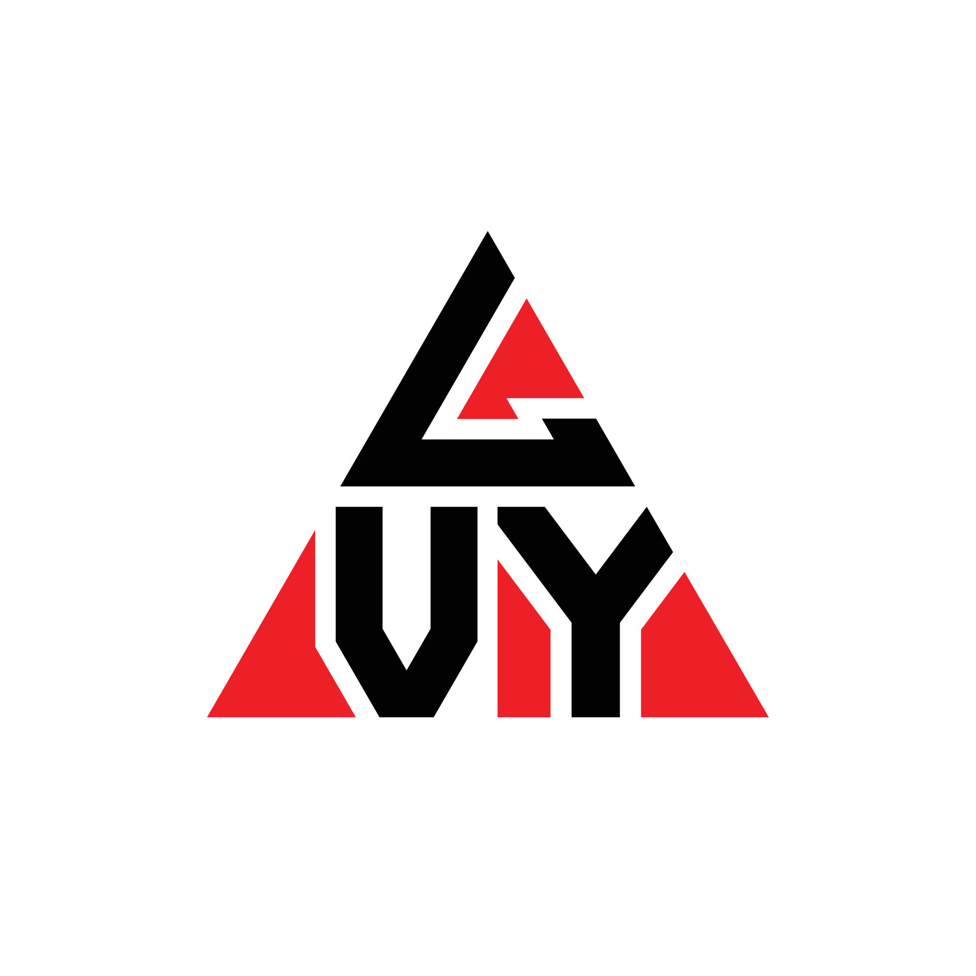 LVY triangle letter logo design with triangle shape. LVY triangle logo