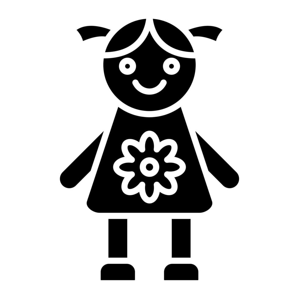 Doll Glyph Icon vector
