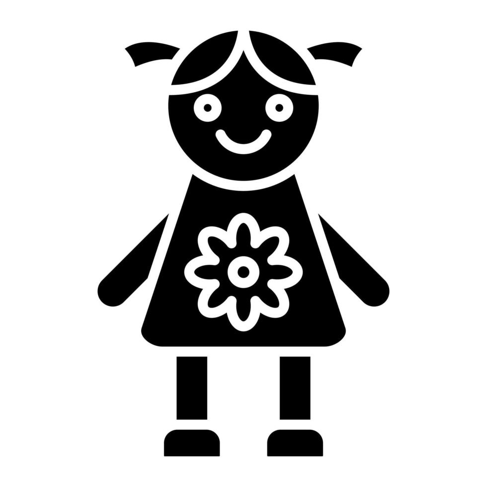 Doll Glyph Icon vector