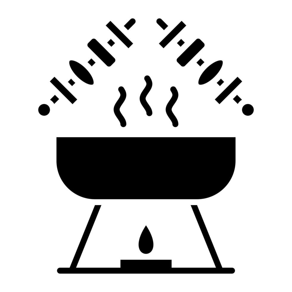 Satay Glyph Icon vector