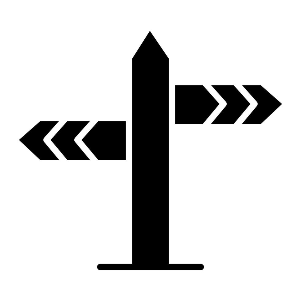 Direction Glyph Icon vector