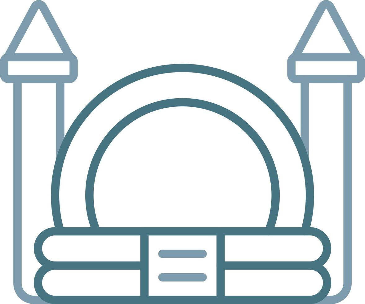 Bouncy Castle Line Two Color Icon vector