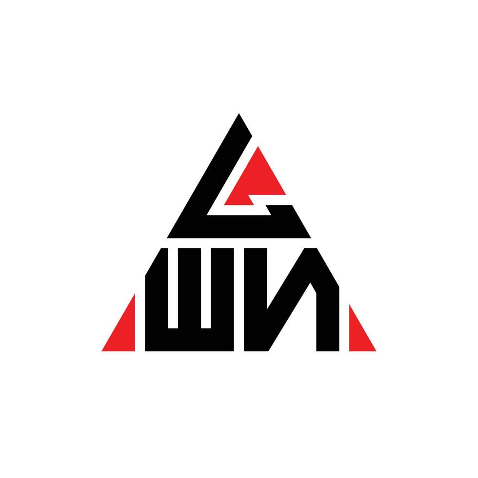 Diseño de logotipo de letra de triángulo lwn con forma de triángulo. Monograma de diseño de logotipo de triángulo lwn. Plantilla de logotipo de vector de triángulo lwn con color rojo. logotipo triangular lwn logotipo simple, elegante y lujoso.