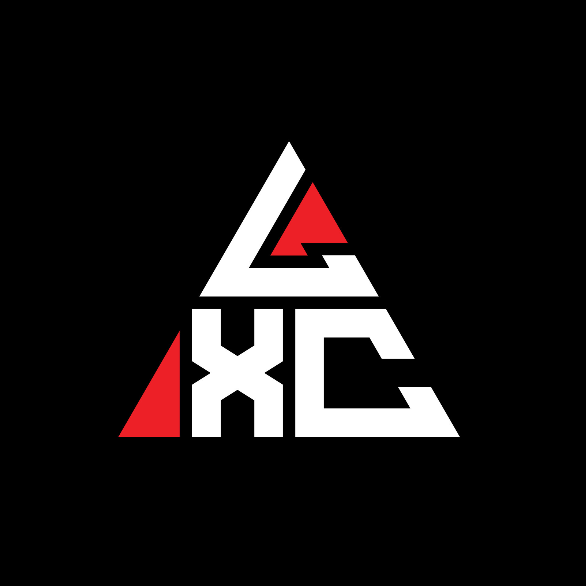 LXC triangle letter logo design with triangle shape LXC triangle logo LXC triangle letter logo design with triangle shape LXC triangle logo