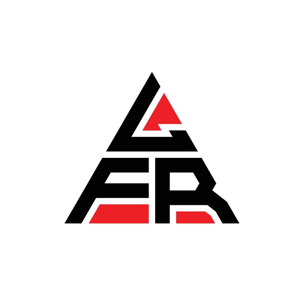 Diseño de logotipo de letra triangular lfr con forma de triángulo. monograma de diseño de logotipo de triángulo lfr. plantilla de logotipo de vector de triángulo lfr con color rojo. logotipo triangular lfr logotipo simple, elegante y lujoso.