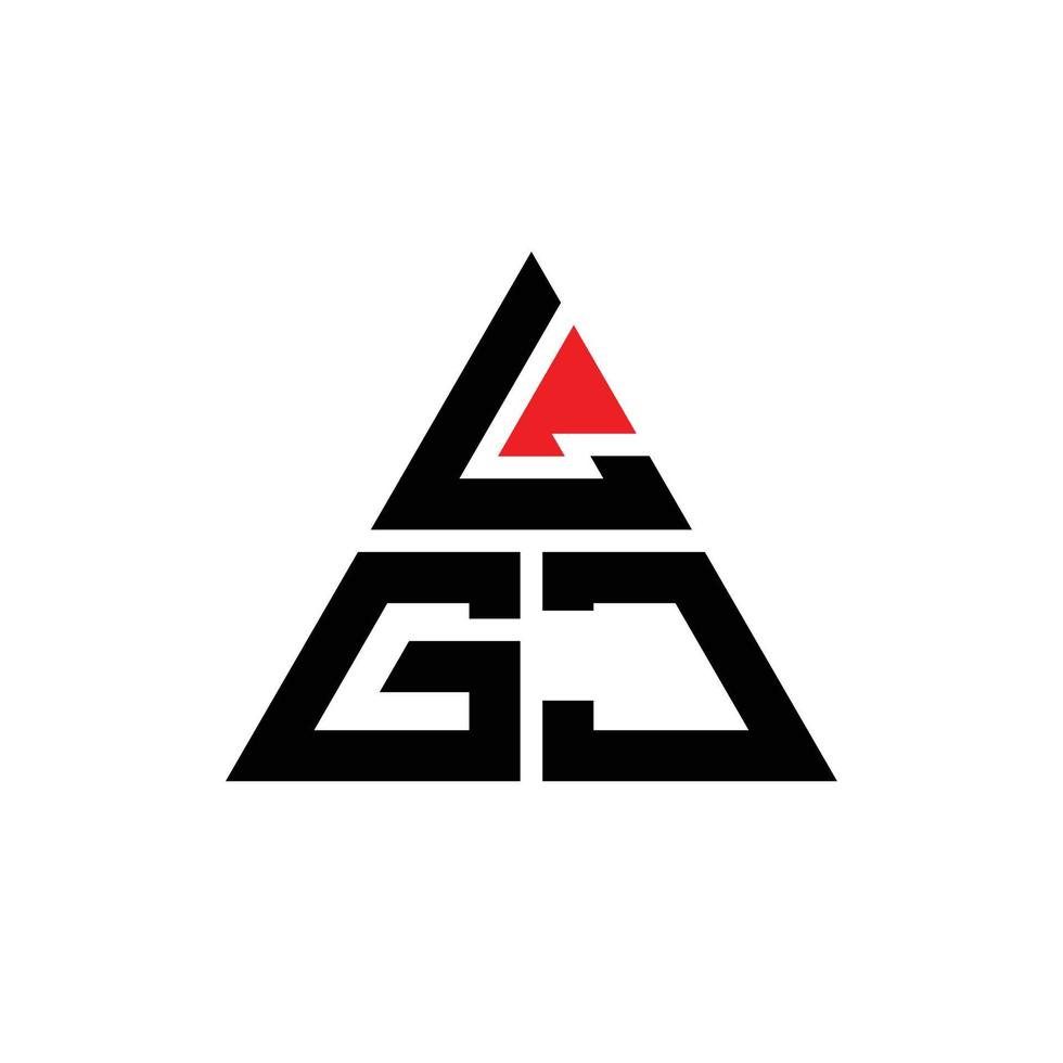 Diseño de logotipo de letra triangular lgj con forma de triángulo. monograma de diseño del logotipo del triángulo lgj. plantilla de logotipo de vector de triángulo lgj con color rojo. logotipo triangular lgj logotipo simple, elegante y lujoso.