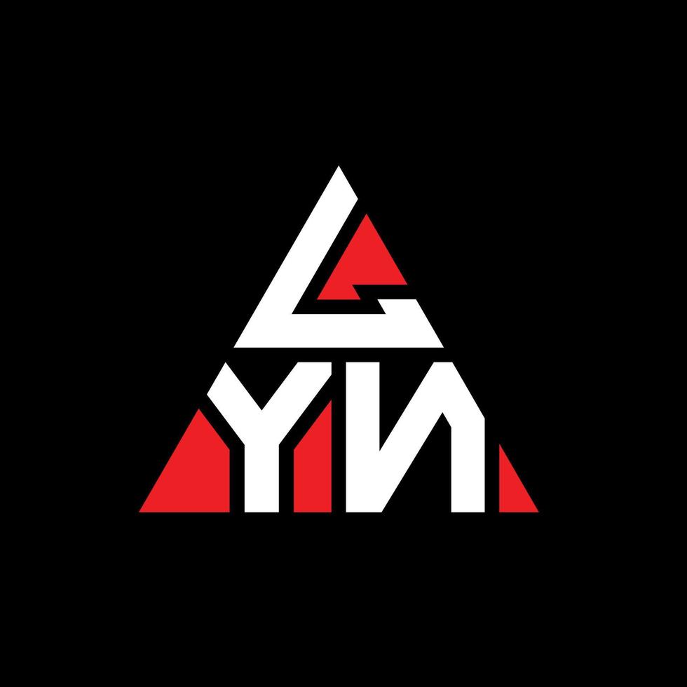diseño de logotipo de letra de triángulo de lyn con forma de triángulo. monograma de diseño del logotipo del triángulo de lyn. plantilla de logotipo de vector de triángulo de lyn con color rojo. logo triangular de lyn logo simple, elegante y lujoso.