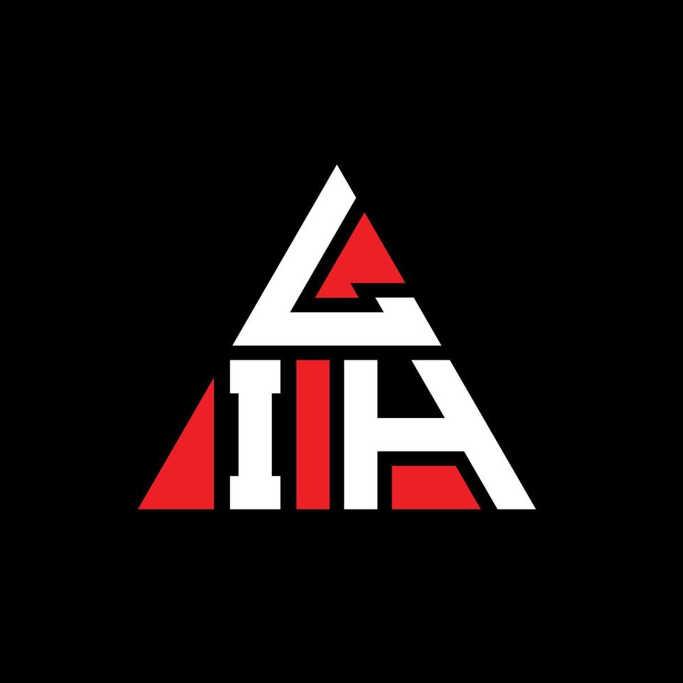 diseño de logotipo de letra de triángulo lih con forma de triángulo. monograma de diseño de logotipo de triángulo lih. plantilla de logotipo de vector de triángulo lih con color rojo. logotipo triangular lih logotipo simple, elegante y lujoso.