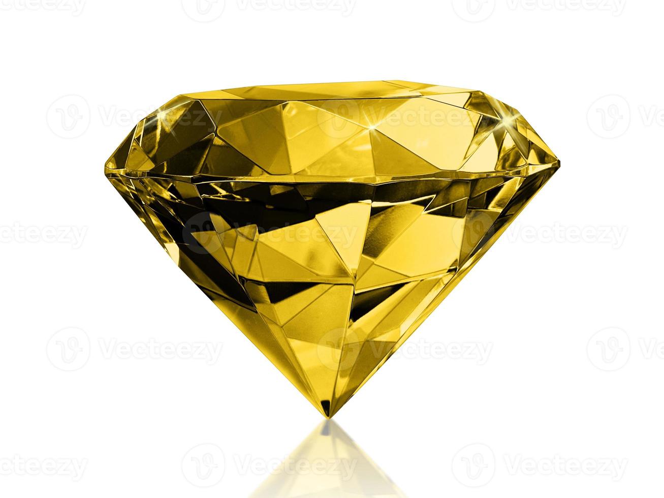 diamond Yellow on white background photo