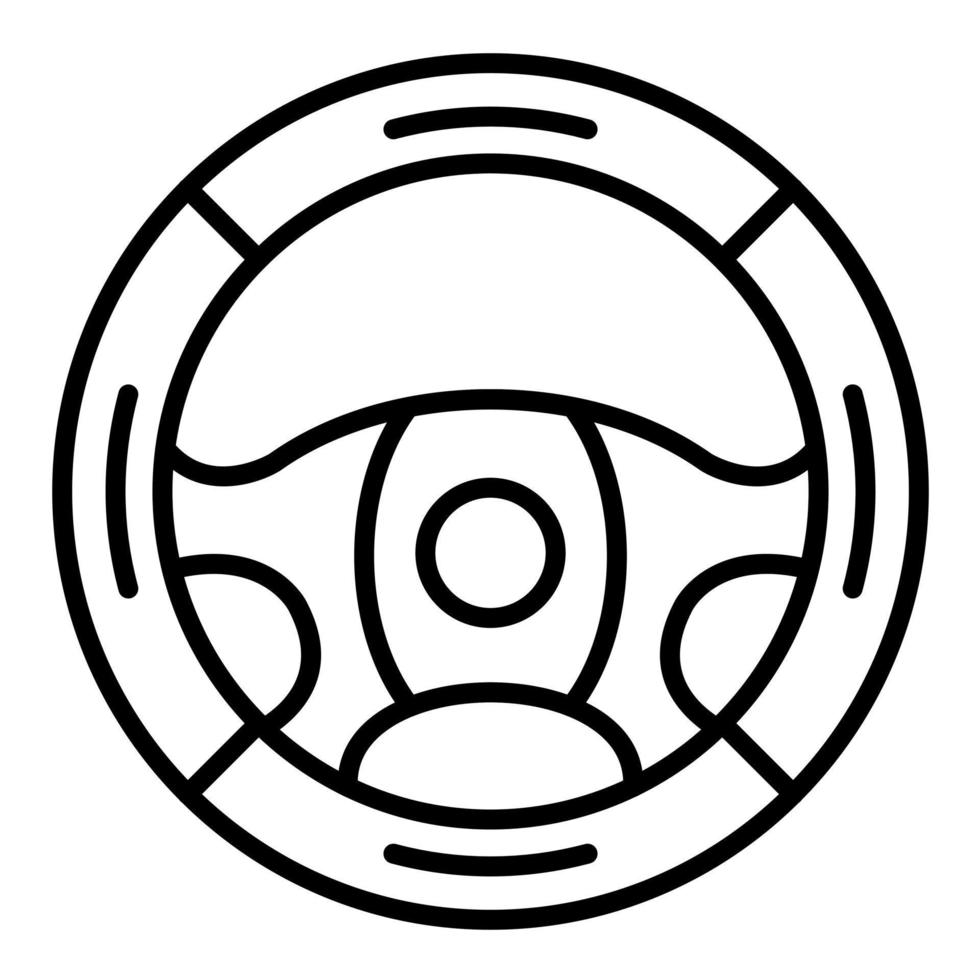 Steering Wheel Line Icon vector