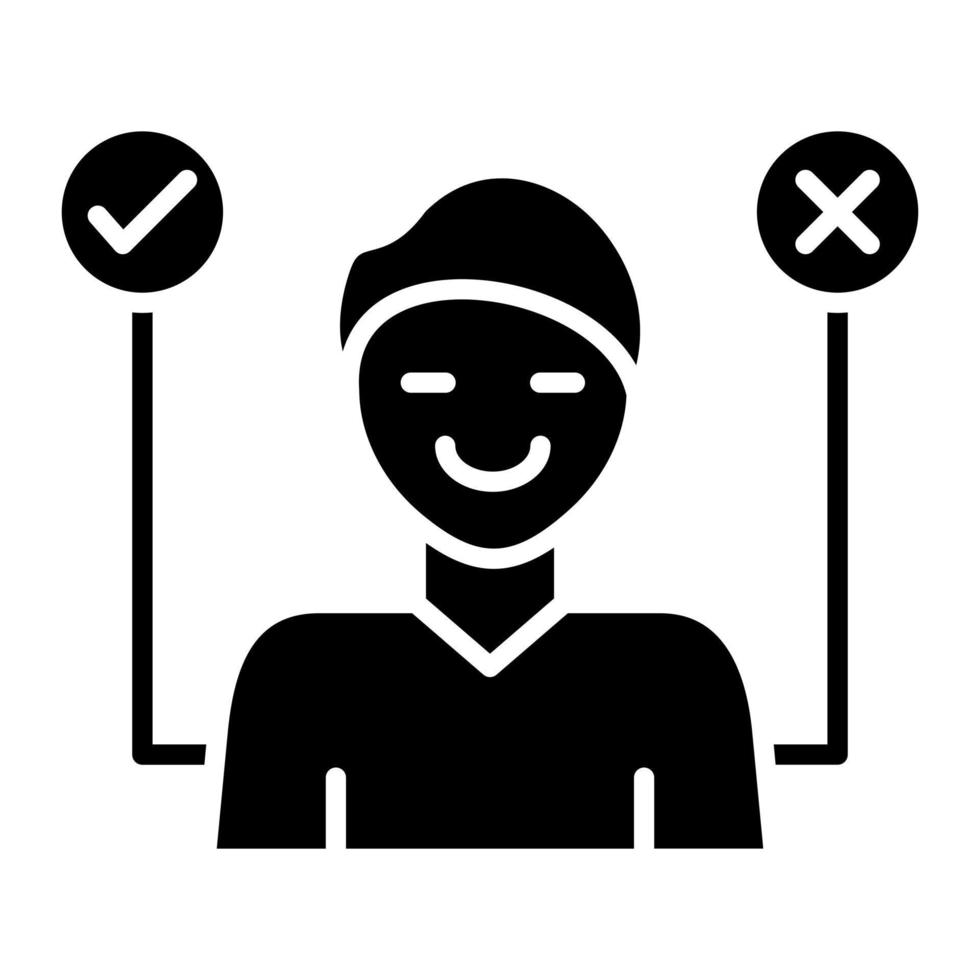 Decision Making Glyph Icon vector