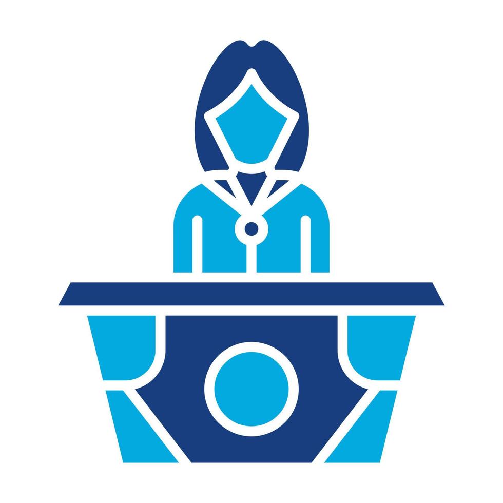 Reception Glyph Two Color Icon vector