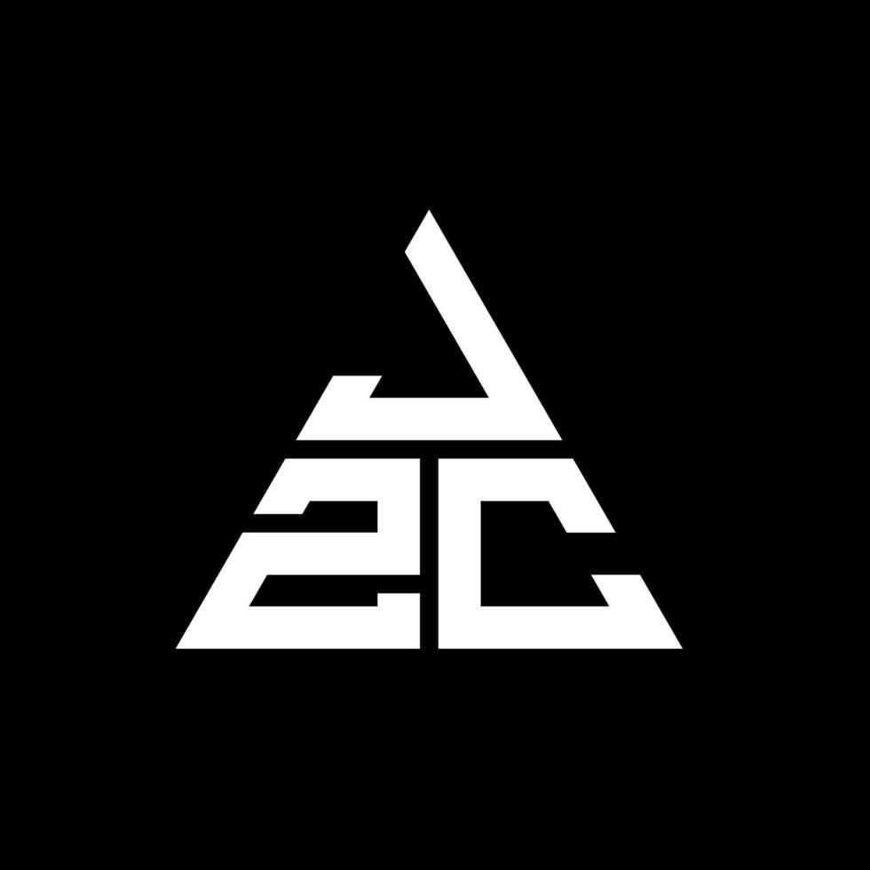 JZC triangle letter logo design with triangle shape. JZC triangle logo design monogram. JZC triangle vector logo template with red color. JZC triangular logo Simple, Elegant, and Luxurious Logo.