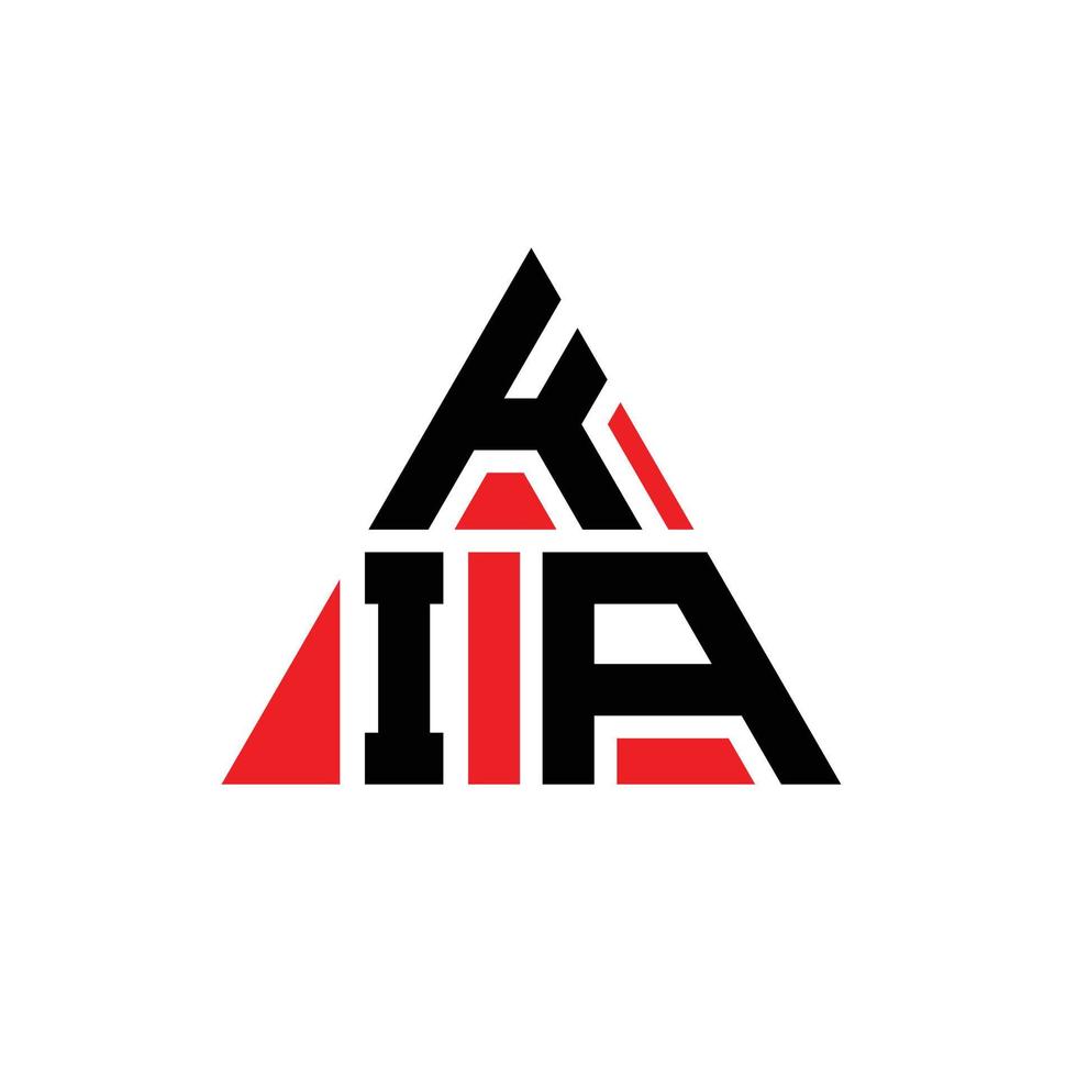 KIA triangle letter logo design with triangle shape. KIA triangle logo
