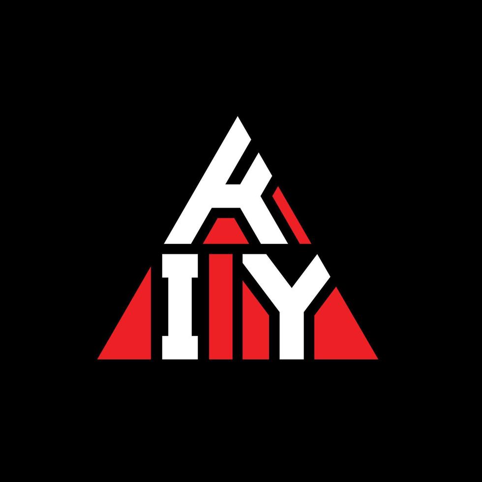 KIY triangle letter logo design with triangle shape. KIY triangle logo design monogram. KIY triangle vector logo template with red color. KIY triangular logo Simple, Elegant, and Luxurious Logo.