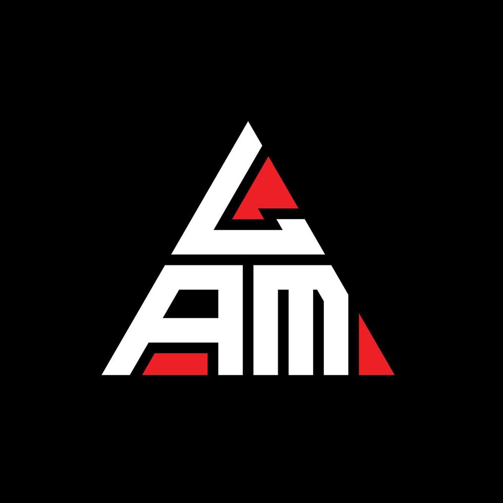 LAM triangle letter logo design with triangle shape. LAM triangle logo design monogram. LAM triangle vector logo template with red color. LAM triangular logo Simple, Elegant, and Luxurious Logo.