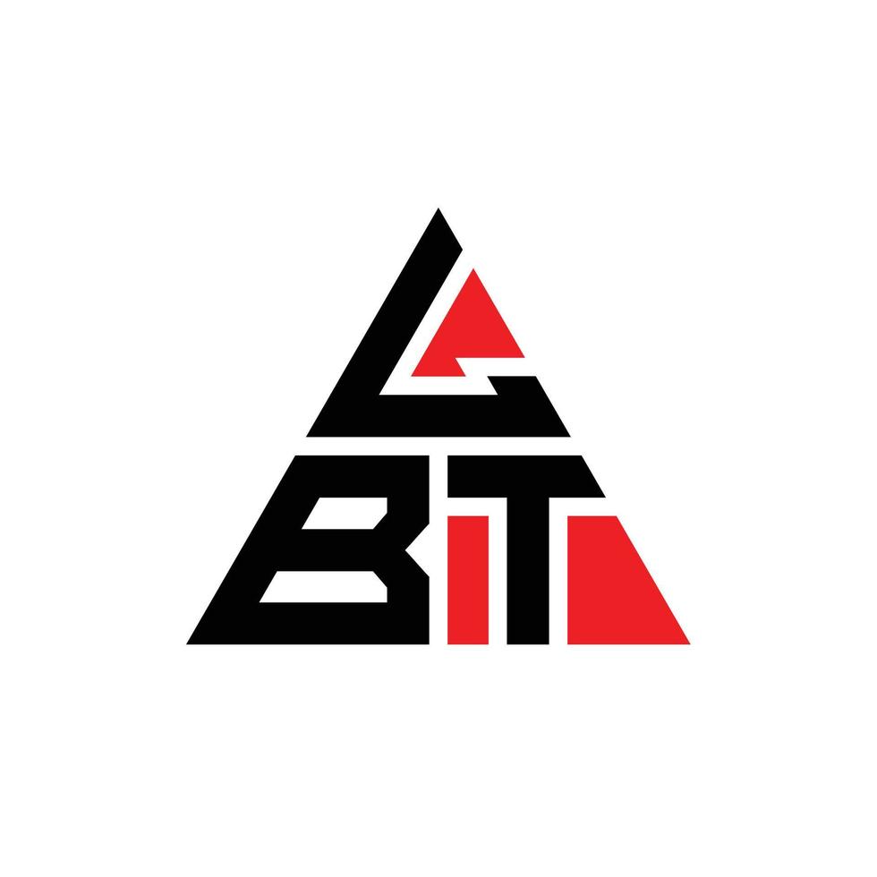 LBT triangle letter logo design with triangle shape. LBT triangle logo design monogram. LBT triangle vector logo template with red color. LBT triangular logo Simple, Elegant, and Luxurious Logo.