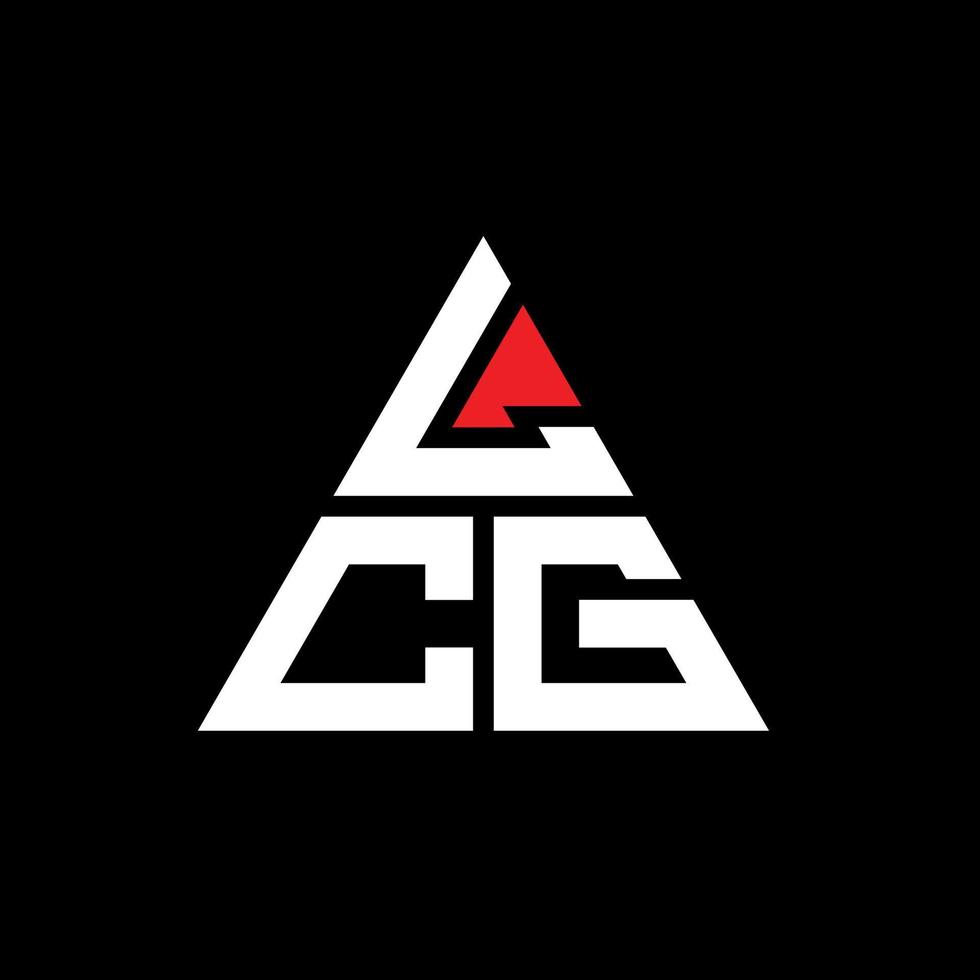 LCG triangle letter logo design with triangle shape. LCG triangle logo design monogram. LCG triangle vector logo template with red color. LCG triangular logo Simple, Elegant, and Luxurious Logo.
