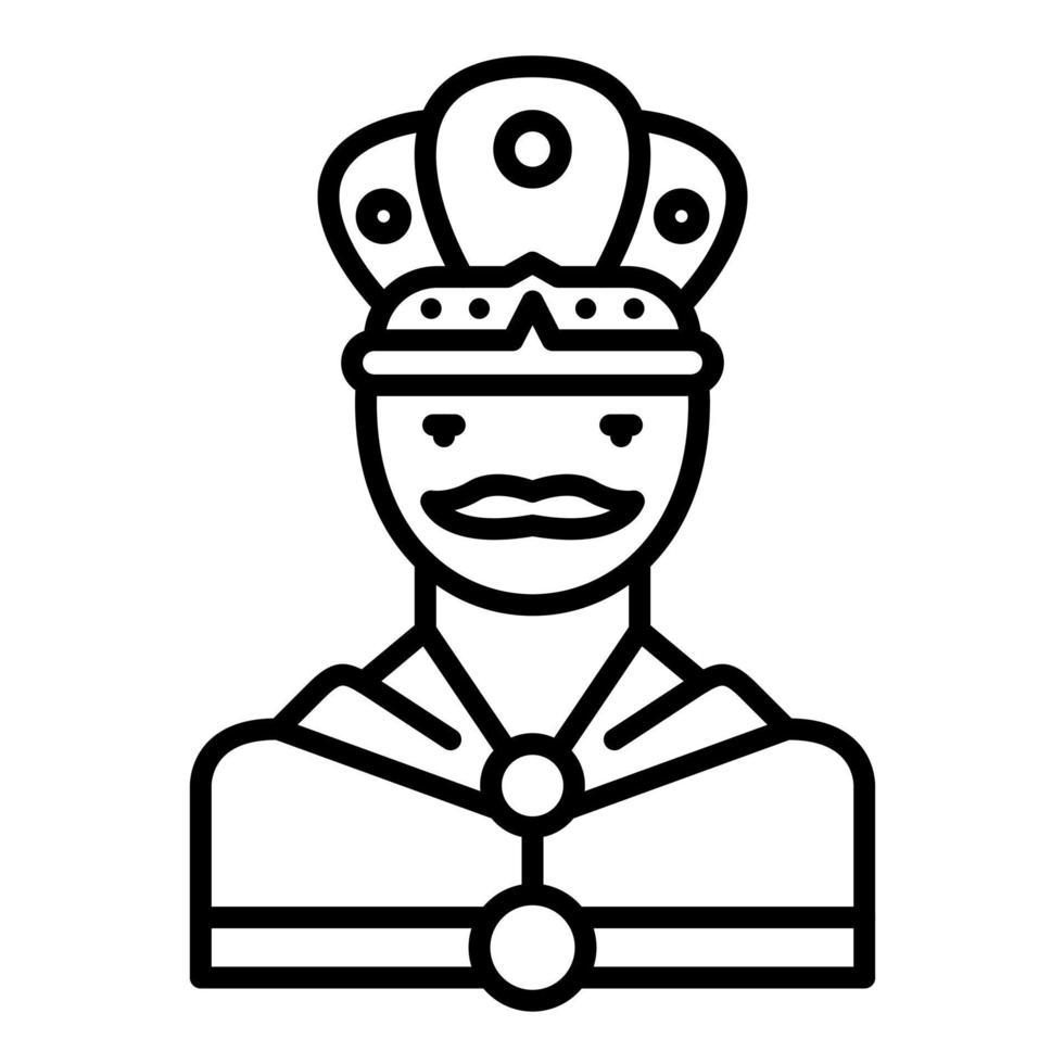 King Line Icon vector