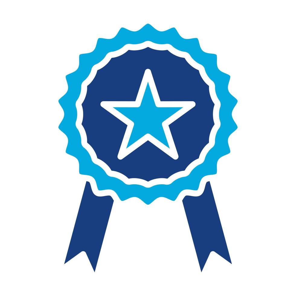 Medal Glyph Two Color Icon vector