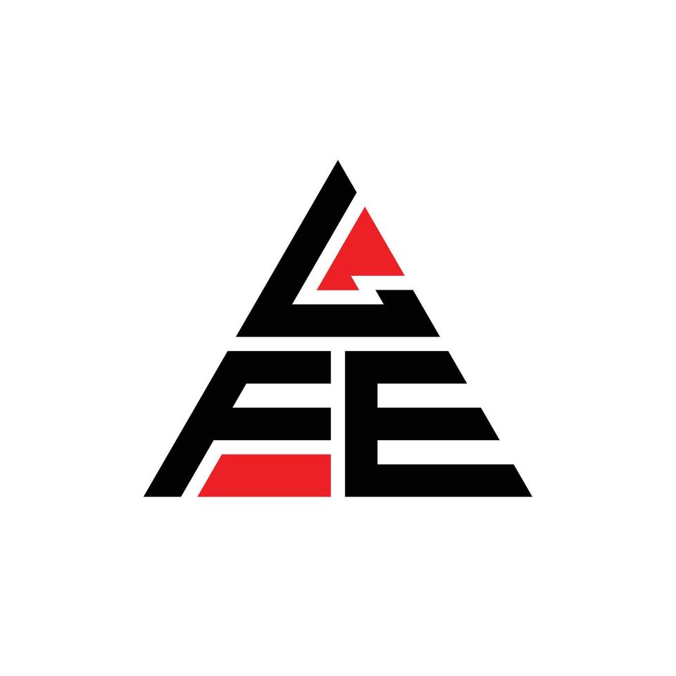 Diseño de logotipo de letra de triángulo lfe con forma de triángulo. Monograma de diseño de logotipo de triángulo lfe. plantilla de logotipo de vector de triángulo lfe con color rojo. Logotipo triangular de lfe Logotipo simple, elegante y lujoso.