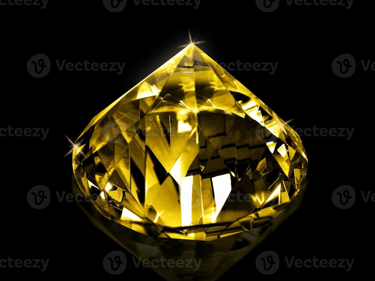 diamond Yellow on black background photo