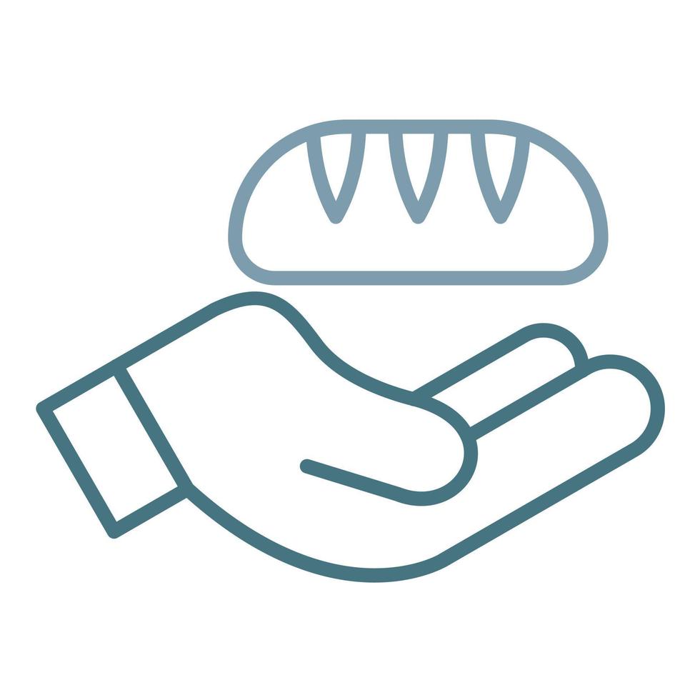 Bread Donation Line Two Color Icon vector