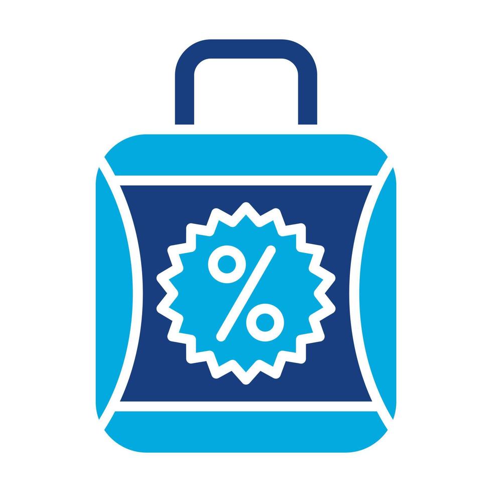 Shopping Discount Glyph Two Color Icon vector