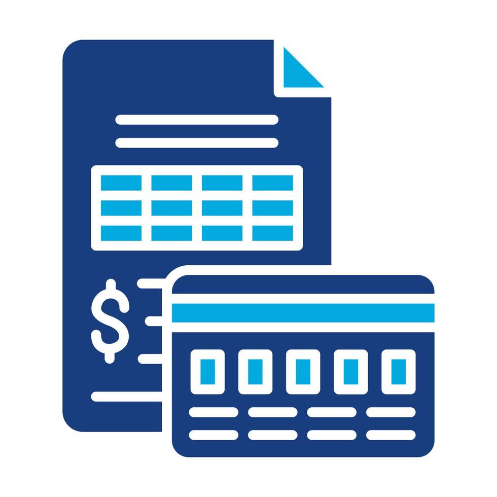 Invoice Payment Glyph Two Color Icon vector